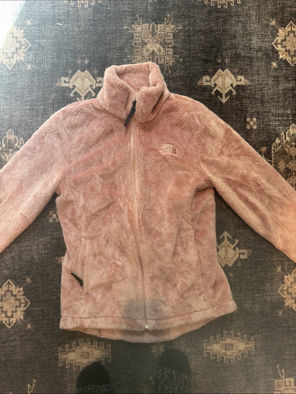 The North Face Dusty Pink Plush Full-Zip Fleece Jacket